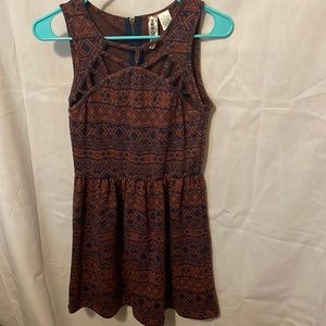 Navy and orange dress